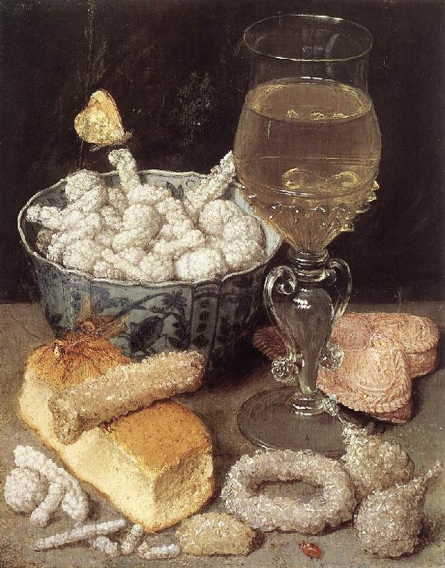 FLEGEL, Georg Still-Life with Bread and Confectionary dg Norge oil painting art